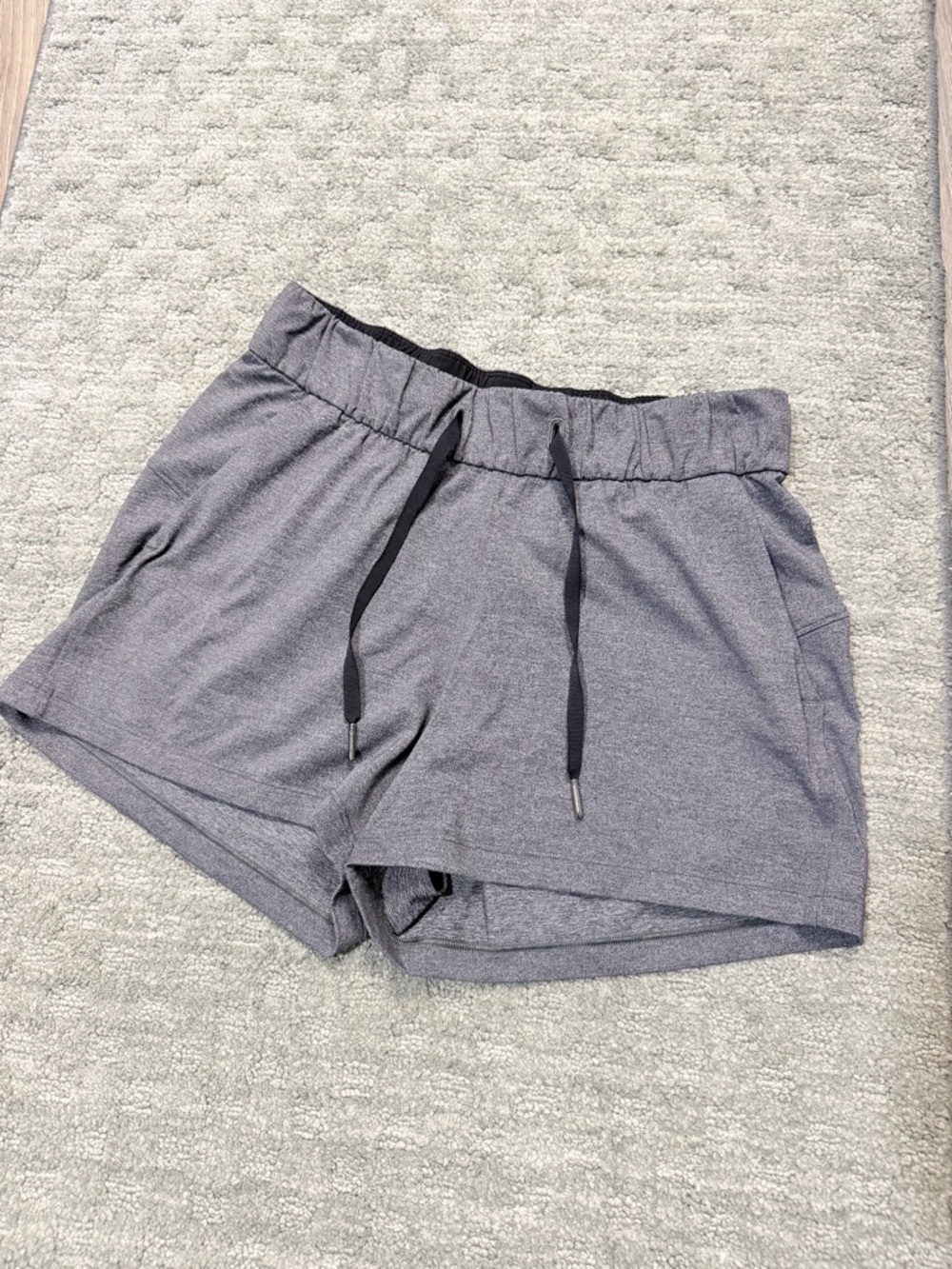 lululemon athletica Heather Gray Drawstring Athletic Shorts
